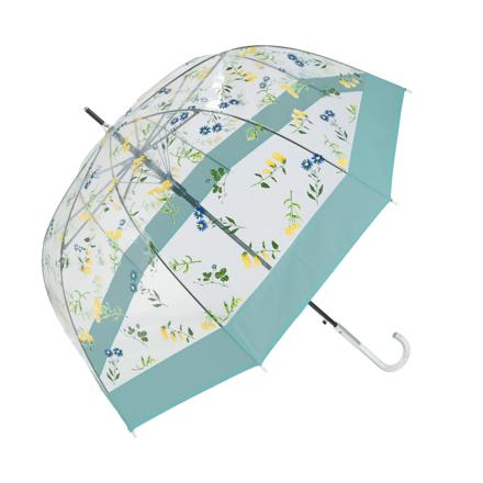 aMuSant SouS La pLuie バードケージ プラスチック傘 65cM 長傘 ボタニカルBLxSKY