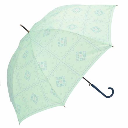 aMuSant SouS La pLuie 60cM スリム 耐風長傘 8MM UVプロテクション 17320.ボヘミアンフラワー ミント