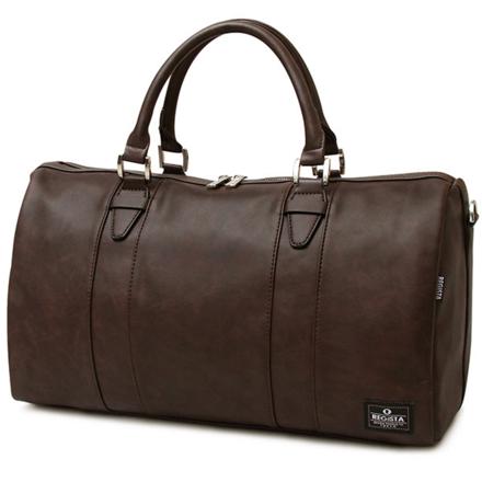 REGiSTA PU LEATHER BOSTON BAG Lサイズ DARKBROWN