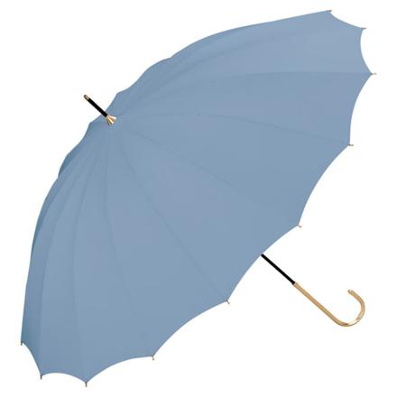 ワールドパーティー W.P.C 16本骨 長傘 ソリッドBL