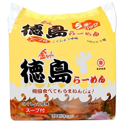 徳島製粉 金ちゃん 徳島らーめん 5食パック×6袋入