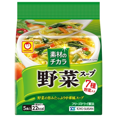 東洋水産 マルちゃん 素材のチカラ 野菜スープ (6g×5食)×6袋入