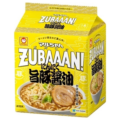 東洋水産 マルちゃんZUBAAAN！ にんにく旨豚醤油 3食パック×9個入