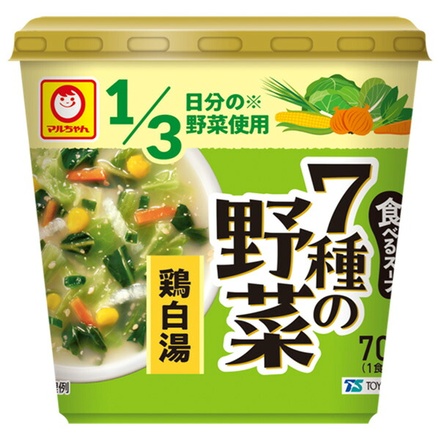東洋水産 食べるスープ 7種の野菜 鶏白湯 20g×6個入|インスタント スープ 即席 カップスープ 野菜 とり パイタン