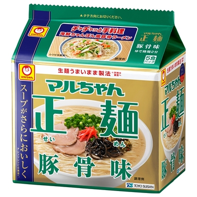 東洋水産 マルちゃん正麺 豚骨味 5食パック×6個入