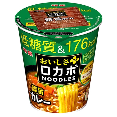 明星食品 ロカボNOODLES おいしさプラス 豚旨カレー 56g×12個入