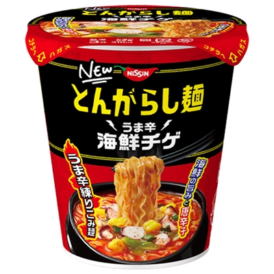 日清食品 日清のとんがらし麺 うま辛海鮮チゲ 62g×12個入