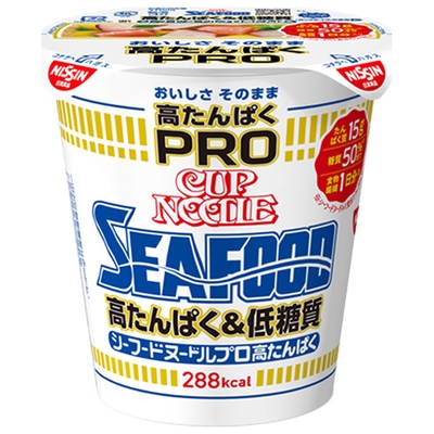 日清食品 カップヌードルPRO 高たんぱく&低糖質 シーフードヌードル 78g×12個入