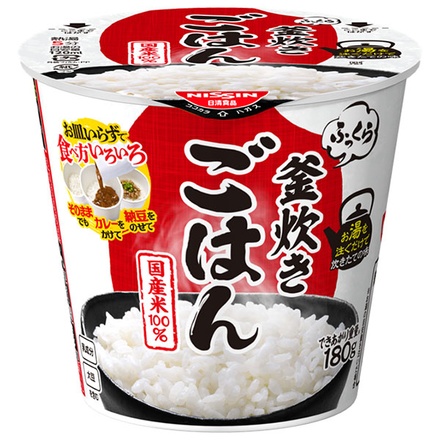 日清食品 ふっくら釜炊き ごはん 72g×6個入|インスタント食品 カップ ごはん 窯炊き 国産米