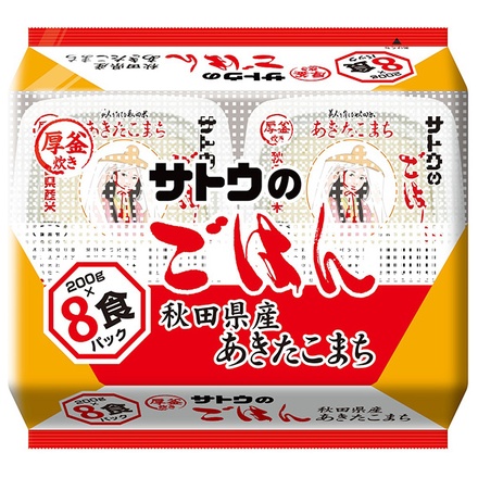 サトウ食品 サトウのごはん 秋田県産あきたこまち 8食パック (200g×8食)×4袋入|さとうのごはん レトルト サトウの ご飯 米 レンジ ごはん