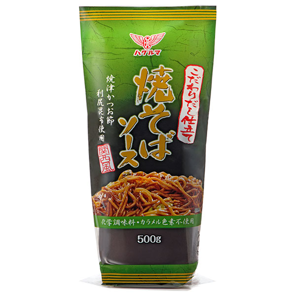 ハグルマ こだわりだし仕立て 焼そばソース 関西風 500g×12本入|調味料 業務用 ソース 濃厚