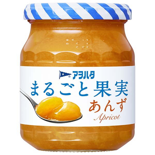 アヲハタ まるごと果実 あんず 250g瓶×6個入|ジャム 瓶 アンズ 杏子