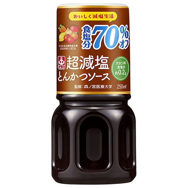 イカリソース 超減塩 とんかつソース 250mlペットボトル×15本入|一般食品 調味料 ソース イカリソース 減塩 70%オフ とんかつ 減塩ソース