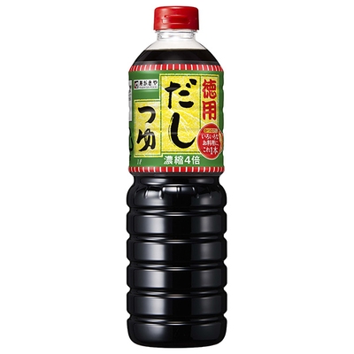 寿がきや デカサイズ 徳用だしつゆ 濃縮4倍 1Lペットボトル×12本入