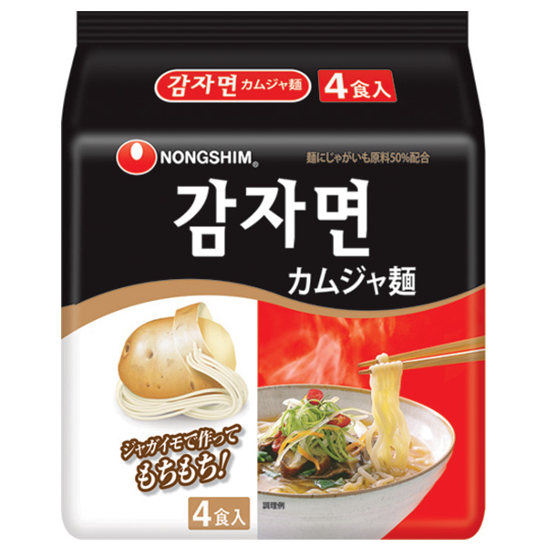 農心ジャパン カムジャ麺 4食パック×12個入|インスタント食品 即席 袋めん