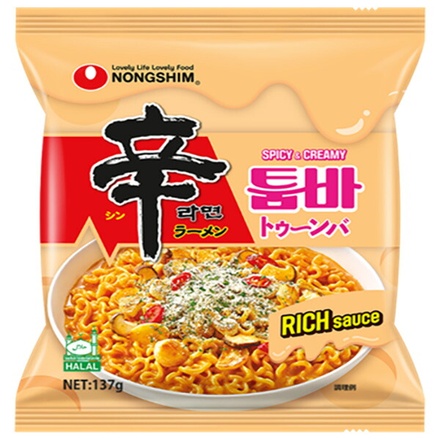 農心ジャパン 辛ラーメン トゥーンハ ゛ 137g×20袋入|インスタントラーメン 韓国 辛ラーメン やきそば