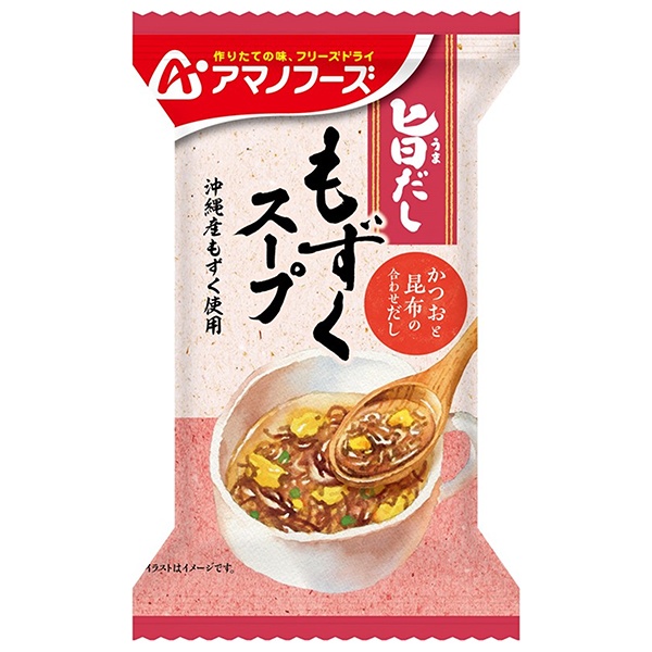アマノフーズ フリーズドライ 旨だし もずくスープ 10食×6箱入|一般食品 インスタント食品 スープ