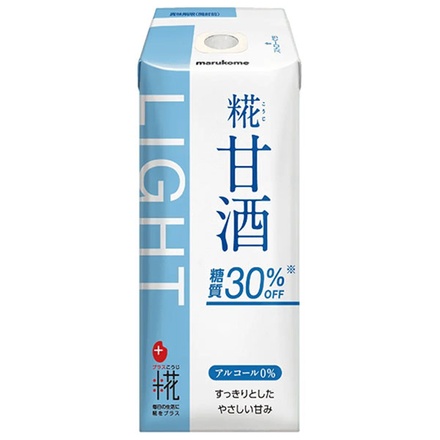 マルコメ プラス糀 糀甘酒LL 糖質30%オフ 165ml紙パック×12本入|あま酒 ノンアルコール あまざけ まるこめ 糖質オフ