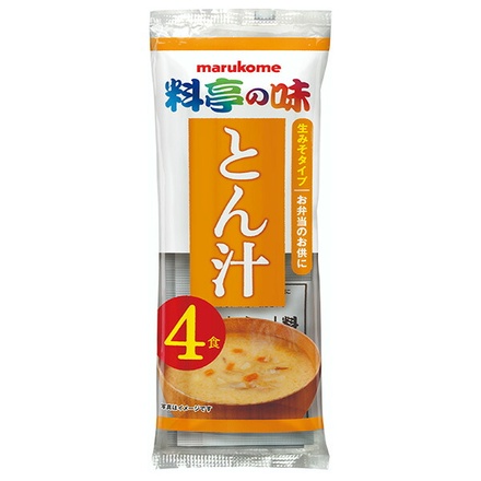 マルコメ 生みそ汁 料亭の味 とん汁 4食×12袋入|味噌汁 みそ汁 即席 インスタント まるこめ 豚汁
