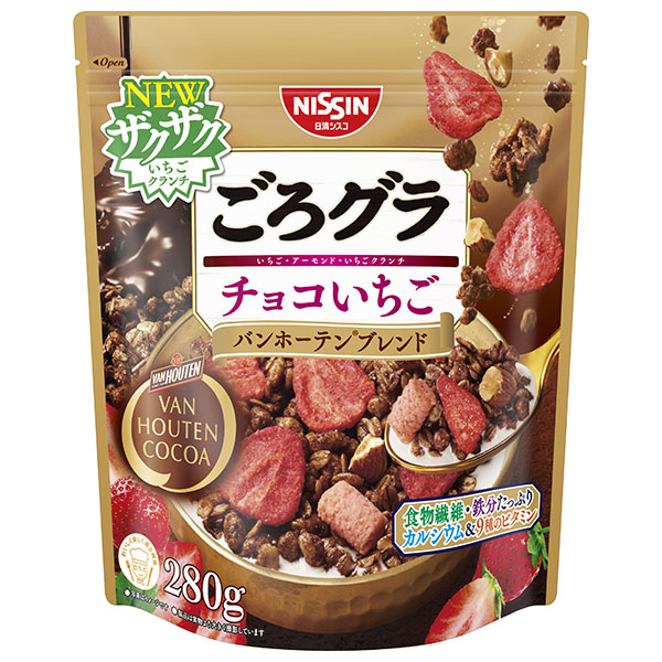 日清シスコ ごろグラ チョコいちご バンホーテンブレンド 280g×6袋入|一般食品 健康食品 シリアル 袋