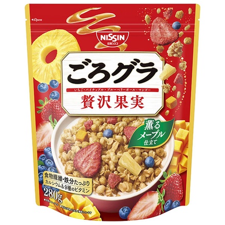 日清シスコ ごろグラ 贅沢果実 280g×8袋入|グラノーラ シリアル フルーツ 朝食