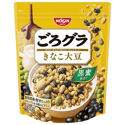 日清シスコ ごろグラ きなこ大豆 320g×8袋入|グラノーラ シリアル 大豆 豆 朝食