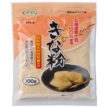 カンピー 北海道大豆100%使用きな粉 100g×20袋入|一般食品 きなこきな粉 国産 北海道産 チャックつき 大豆イソフラボン 餅 お正月