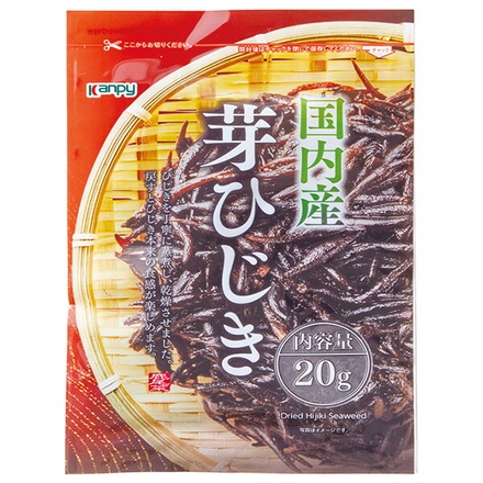 カンピー 国内産芽ひじき 20g×20袋入|国内産 芽ひじき 国産 レシピ 煮物 栄養 効能 鉄分 乾物 保存方法 おすすめ