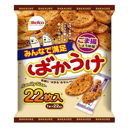 栗山米菓 ばかうけ ごま揚 22枚×12袋入 メーカー 問屋直送|お菓子 おつまみ・せんべい 袋
