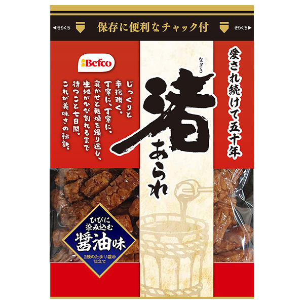 栗山米菓 渚あられ しょうゆ味 90g×12袋入 メーカー 問屋直送|おつまみ せんべい あられ おかき
