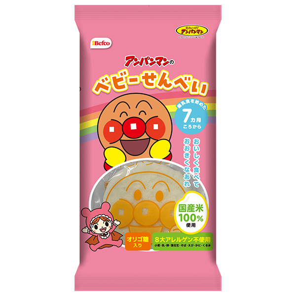 栗山米菓 アンパンマンのベビーせんべい 27g×12袋入 メーカー 問屋直送|子供用 菓子 せんべい