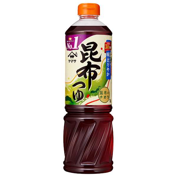 ヤマサ醤油 昆布つゆ 1Lペットボトル×12本入|一般食品 調味料 つゆ こんぶ だし