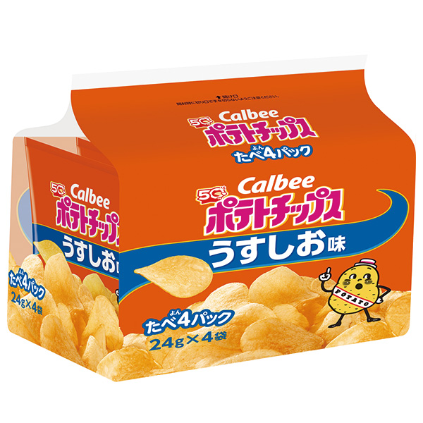 カルビー ポテトチップス うすしお味 たべよんパック 96g×8袋入 メーカー 問屋直送|お菓子 スナック菓子 Calbee 塩 ポテチ