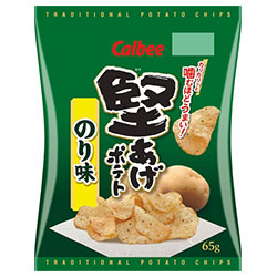 カルビー 堅あげポテト 焼きのり味 65g×12個入|お菓子 ポテトチップス スナック菓子