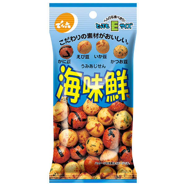 でん六 Eサイズ海味鮮 41g×10袋入|お菓子 袋 豆菓子 おつまみ うみあじせん