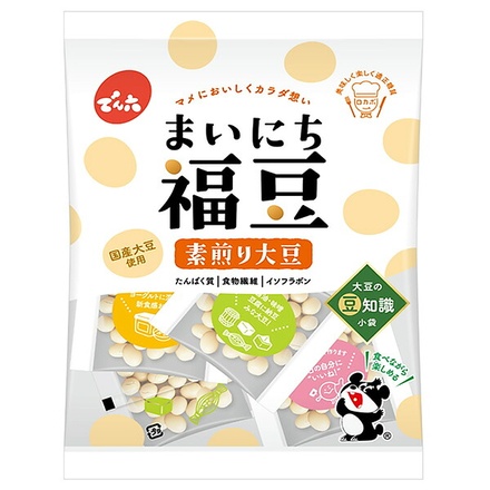 でん六 まいにち福豆 130g×12袋入|節分 豆菓子 国産大豆 ヘルシーおやつ 健康おつまみ 福豆 豆スナック 小袋 福豆