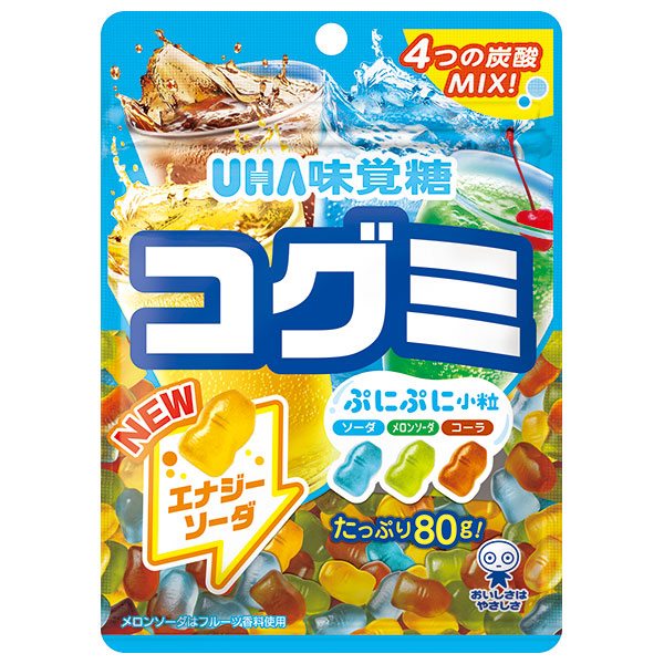 ネコポス UHA味覚糖 コグミ ドリンクアソート 80g×10袋入| 全国お菓子 袋 グミ 4種アソート