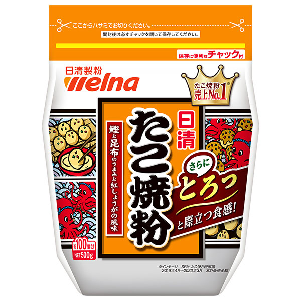 日清ウェルナ 日清 たこ焼粉 500g×12袋入|一般食品 調味料 粉末 小麦粉