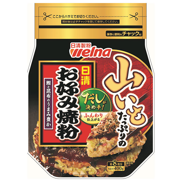 日清ウェルナ 日清 山いもたっぷりのお好み焼粉 400g×12袋入|一般食品 調味料 粉末 小麦粉