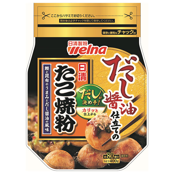 日清ウェルナ 日清 だし醤油仕立てのたこ焼粉 400g×12袋入|一般食品 調味料 粉末 小麦粉