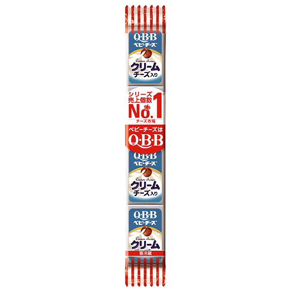QBB クリームチーズ入りベビーチーズ 54g(4個)×25個入 チルド 冷蔵品|チルド チーズ 六甲バター プロセスチーズ