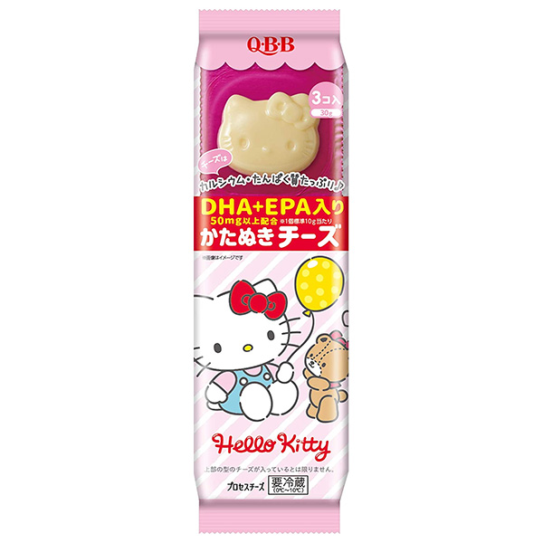QBB ハローキティかたぬきチーズ DHA・EPA入り 30g×6袋入 チルド 冷蔵品|チルド商品 チーズ 六甲バター 乳製品