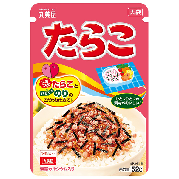 ネコポス 丸美屋 ふりかけ たらこ 大袋 52g×10袋入| 全国調味料 ふりかけ 大袋 チャック マルミヤ