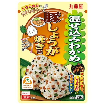 丸美屋 混ぜ込みわかめ 豚しょうが焼き 29g×10袋入|一般食品 調味料 ふりかけ 混ぜ込みごはんの素