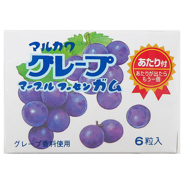 丸川製菓 グレープ マーブルガム 6粒×36個入|お菓子 ガム 駄菓子 グレープ味