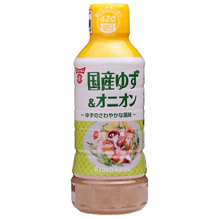 フンドーキン 国産ゆず&オニオン ドレッシング 420ml×12本入×(2ケース)|調味料 ドレッシング 玉葱 タマネギ たまねぎ オニオン ゆず
