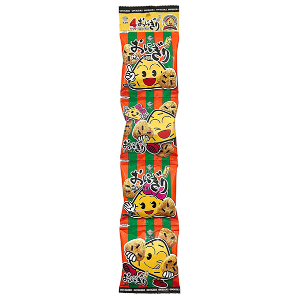 マスヤ 4連 おにぎりせんべい 56g(14g×4袋)×12袋入|お菓子 おつまみ・せんべい 袋 米菓 醤油 しょうゆ