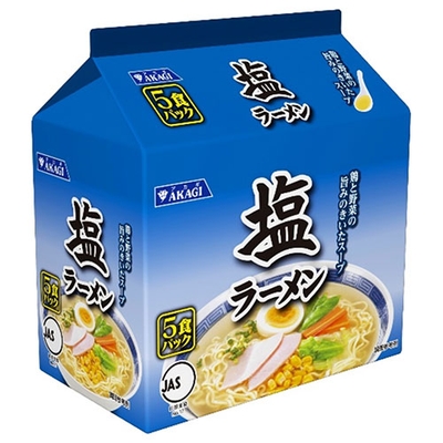 大黒食品工業 AKAGI(アカギ) 塩ラーメン 5食パック×6袋入