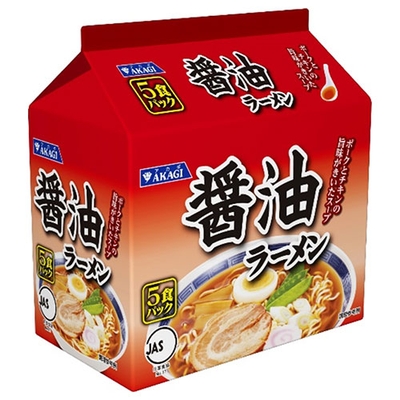 大黒食品工業 AKAGI(アカギ) 醤油ラーメン 5食パック×6袋入