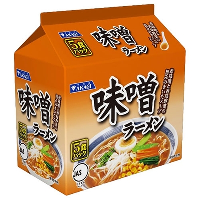 大黒食品工業 AKAGI(アカギ) 味噌ラーメン 5食パック×6袋入